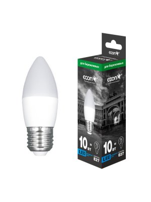 Лампа свд. ECON LED CN 10Вт Е27 4200К B35 ES свеча (1/10/100) оптом