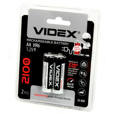 Аккумулятор VIDEX HR6/AA 2100mAh 2BL (LSD, низк. саморазряд ) (2/20/200)