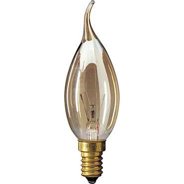 Лампа свеча на ветру Foton Decor C35 Flame GOLD 230V 25W E14 (1/10/100) оптом