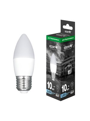 Лампа свд. ECON LED CN 10Вт Е27 6500К B35 ES свеча (1/10/100) оптом