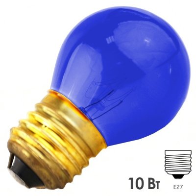 Лампа шар Foton Decor P45 CL 10W BLUE 230V Е27 (1/10/100) оптом