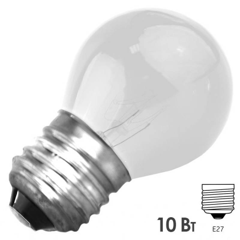 Лампа шар Foton Decor P45 CL 10W CLEAR 230V E27 (1/10/100) оптом