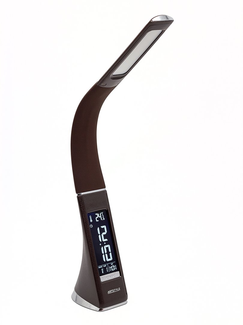 TL-219 (BR тёмный шоколад,настол.светодиод.светильник,диммируемый(часы и термометр,6Вт, с USB) оптом