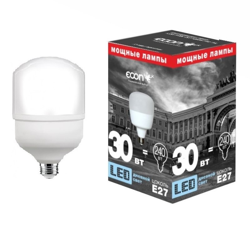 Лампа свд. ECON LED GL 30Вт Е27 6500К HP пром.(1/20) оптом