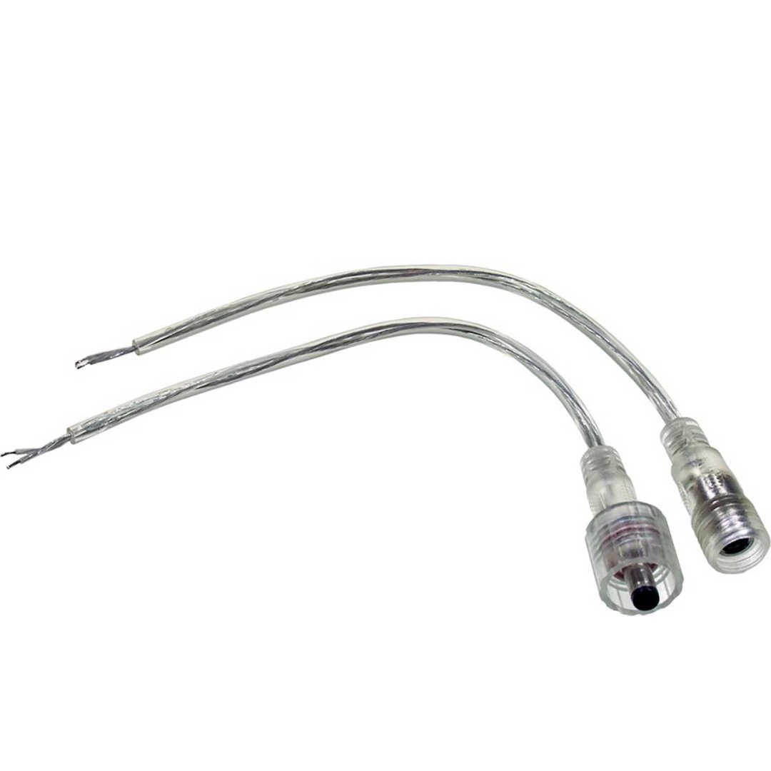 Соединительный кабель (2pin) герметичный (IP67) 2х0.35 мм2  300V прозрачный REXANT (11-9322) оптом