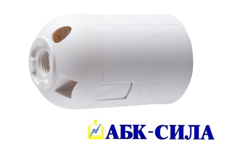 Патрон подвесной термостойкий пластик Е27 белый АБК-СИЛА (1/50/200) оптом