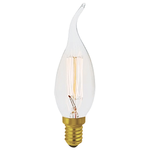 Лампа свеча на ветру Foton FL-Vintage C35 220V 40W E14 35*118мм (1/10/100) оптом