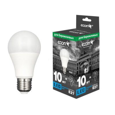 Лампа свд. ECON LED А 10Вт Е27 4200К А60 ES (1/10/100)