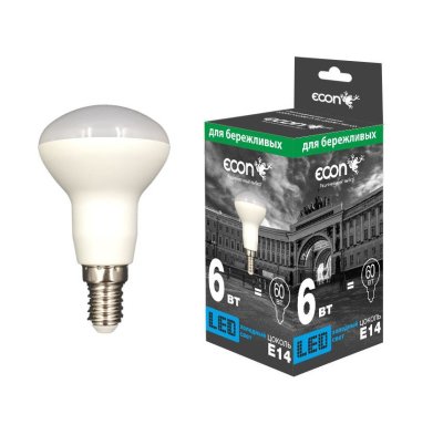 Лампа свд. ECON LED R 6Вт Е14 4200К R39 ES (1/10/100) оптом