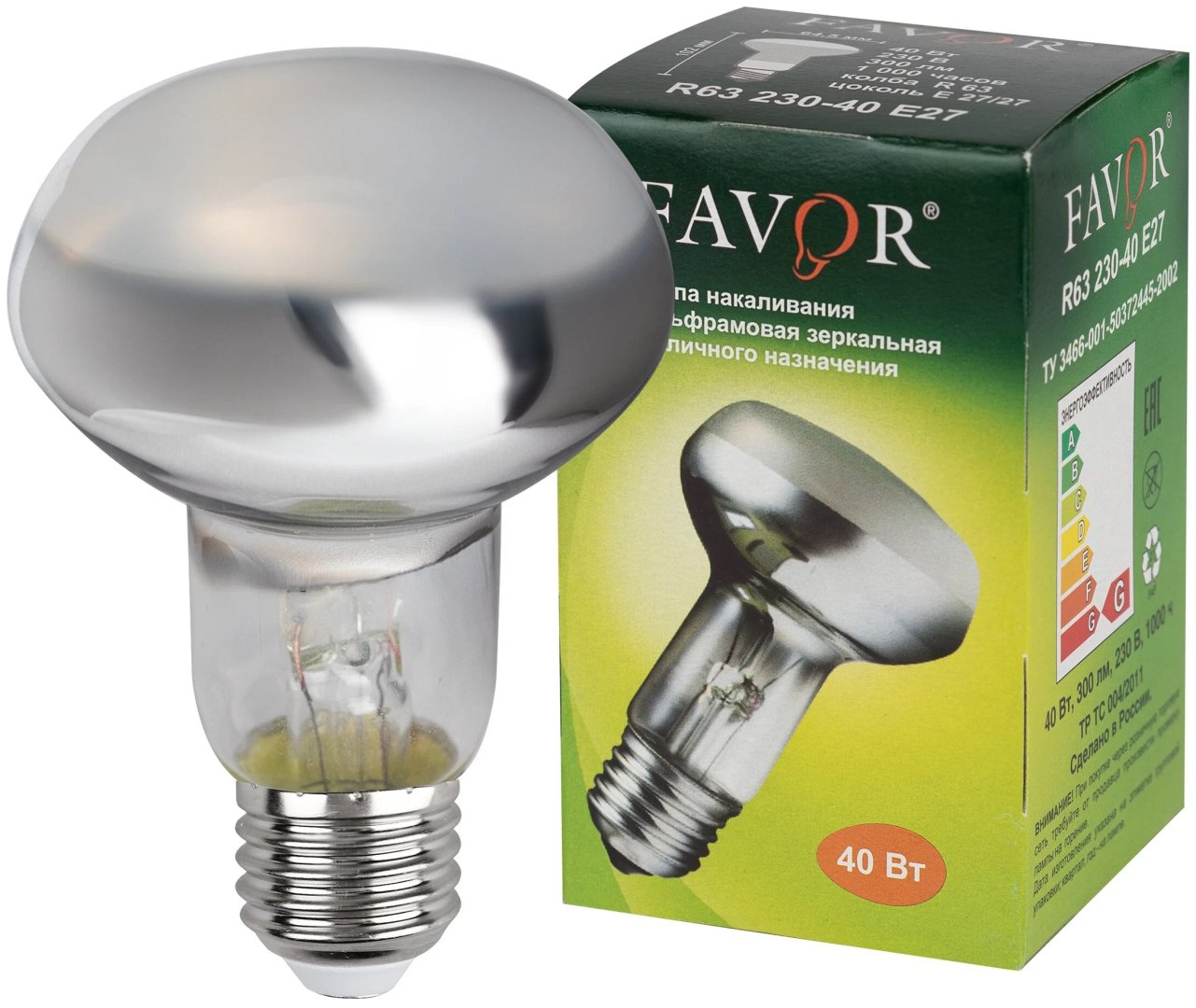 Лампа ЗК R63 40W E27 Favor (50) оптом