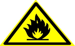 Знак "Пожароопасно" 150*150*150мм АБК-СИЛА (1/10) оптом