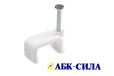 Скоба для крепления кабеля плоская СПП-4 АБК-СИЛА (50) (1/1000) оптом