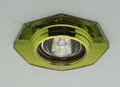 VP0812 YW/GD Светильник стекло/литьё желтый/золото не поворотный MR16 (1/50) оптом